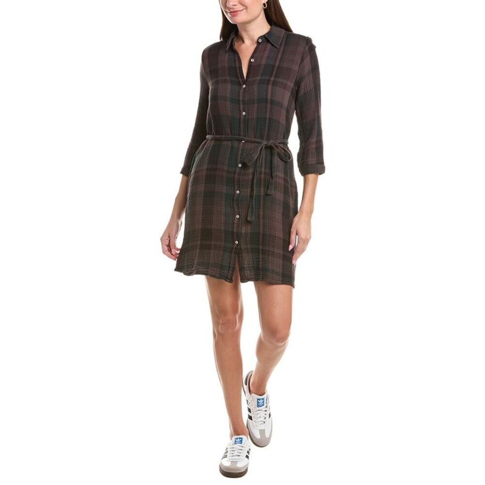 Michael Stars Womens Polly Gauze Shirtdress